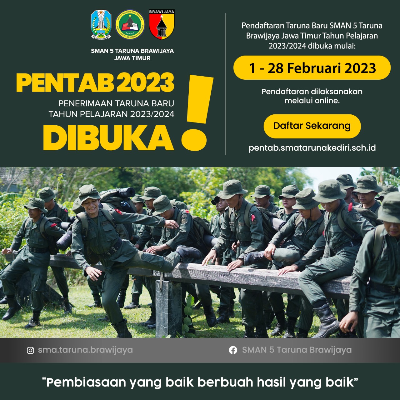 Penerimaan Peserta Didik Baru / Taruna Baru SMAN 5 TARUNA BRAWIJAYA Jawa Timur Tahun Ajaran 2023/2024 